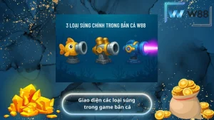 Giao diện các loại súng trong game bắn cá