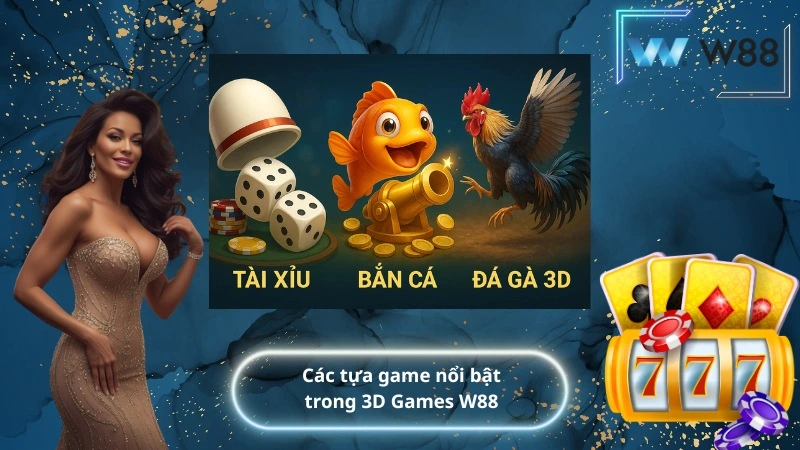 Các tựa game nổi bật trong 3D Games W88