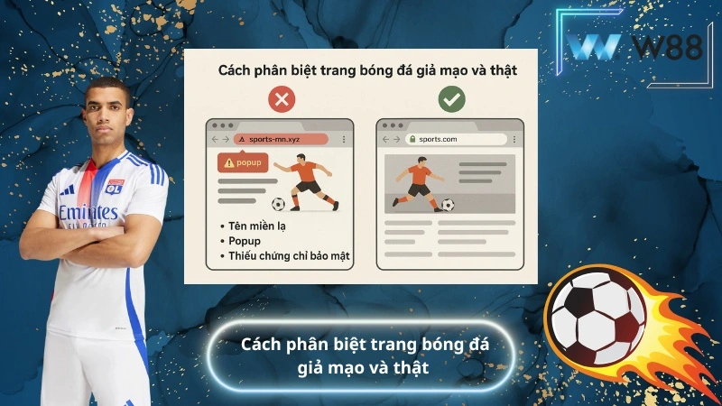 Cách phân biệt trang bóng đá giả mạo và thật
