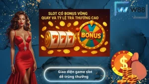 Giao diện game slot dễ trúng thưởng
