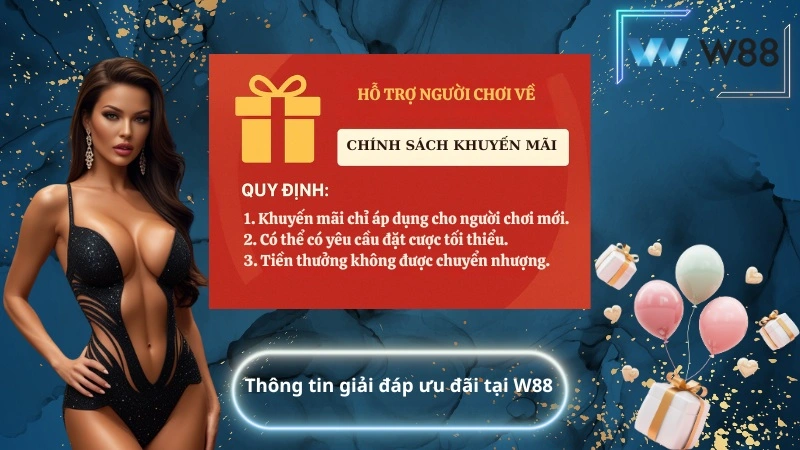 Thông tin giải đáp ưu đãi tại W88