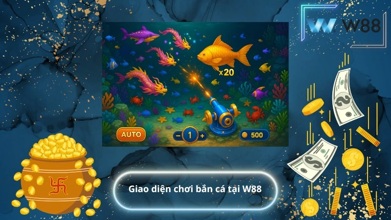 Giao diện chơi bắn cá tại W88