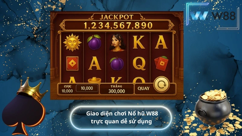 Giao diện chơi Nổ hũ W88 trực quan, dễ sử dụng.