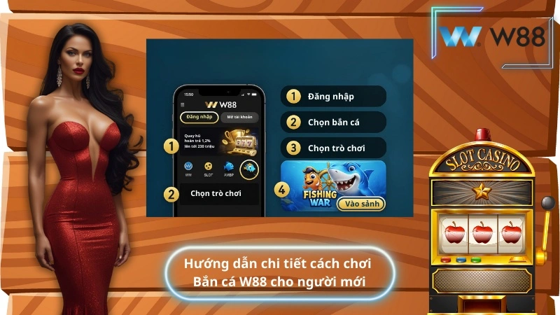 Hướng dẫn chi tiết cách chơi Bắn cá W88 cho người mới