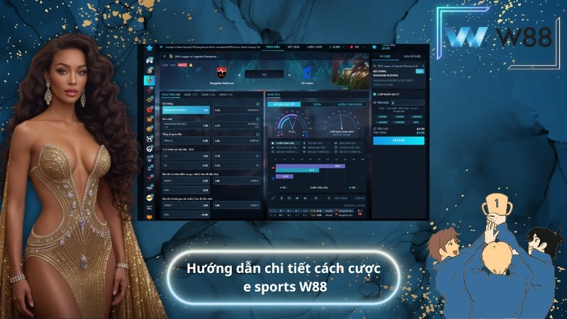 Hướng dẫn chi tiết cách cược E-Sports W88