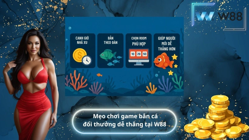Mẹo chơi game bắn cá đổi thưởng dễ thắng tại W88