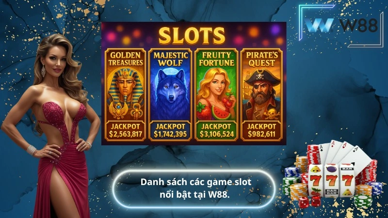 Danh sách các game slot nổi bật tại W88.