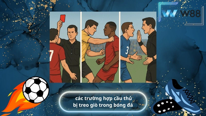 các trường hợp cầu thủ bị treo giò trong bóng đá