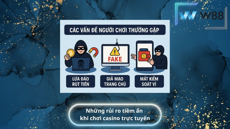 Những rủi ro tiềm ẩn khi chơi casino trực tuyến