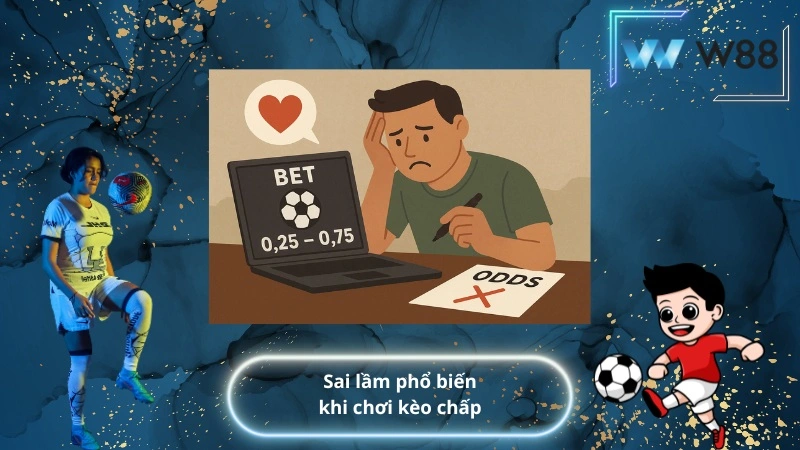Sai lầm phổ biến khi chơi kèo chấp