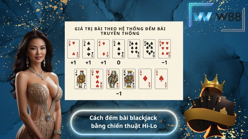 Cách đếm bài blackjack bằng chiến thuật Hi-Lo