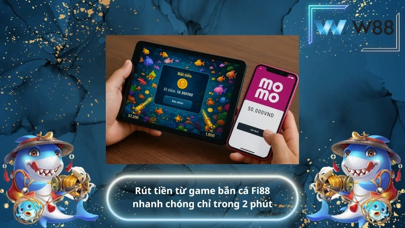 Rút tiền từ game bắn cá Fi88 nhanh chóng chỉ trong 2 phút
